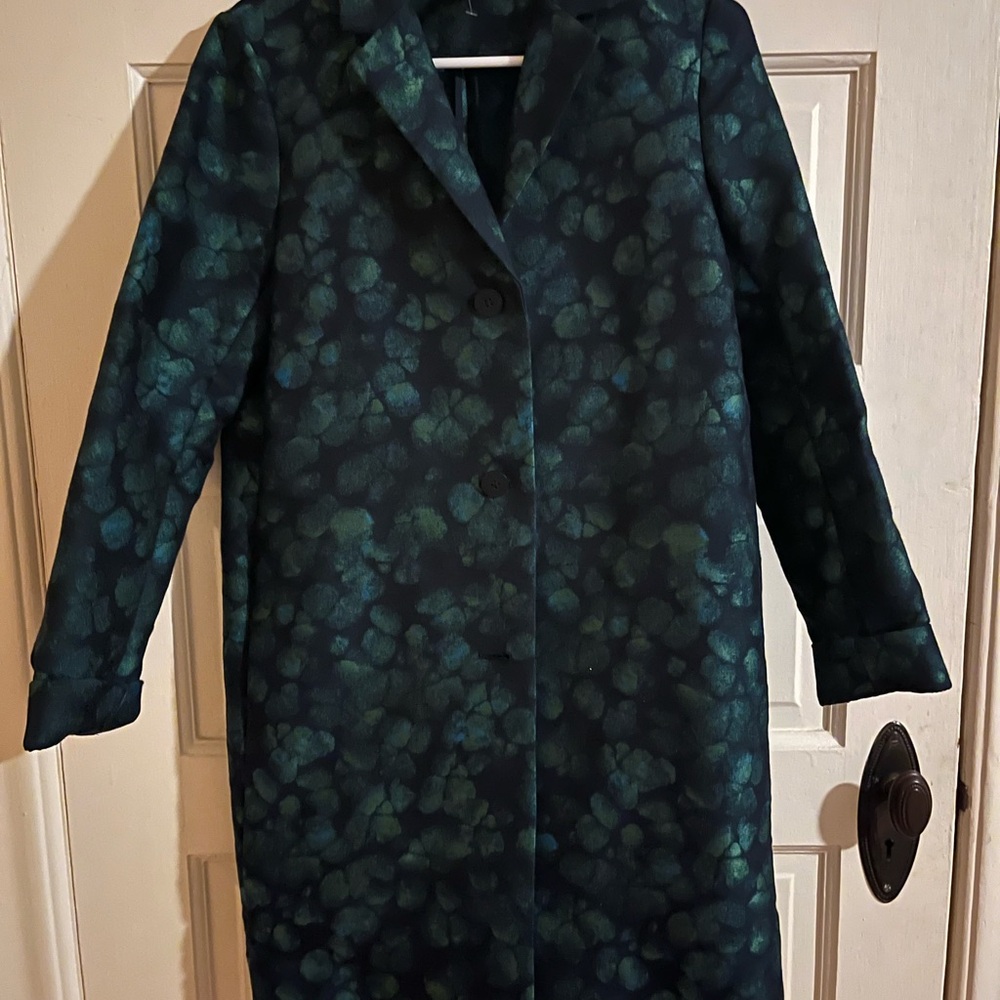 COS Green and Black Textured Jacket